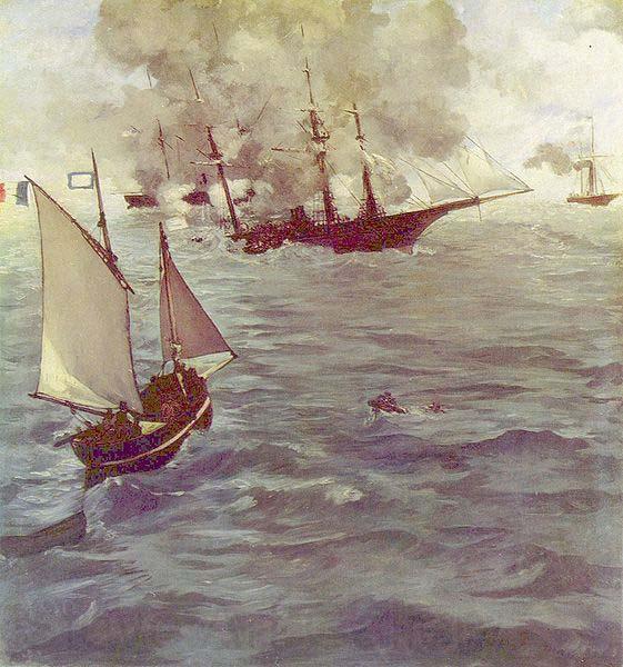 Edouard Manet Schlacht zwischen der Germany oil painting art